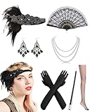 BIRLON 1920s Flapper Accessori, Anni '20 Gatsby Accessori di Charleston Capelli Collana Cerchietto...