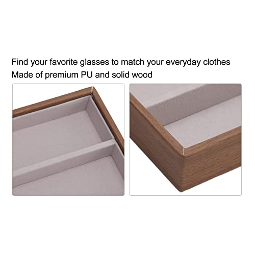 Boîte de rangement lunettes en cuir avec 12 compartiments idée cadeau - 6