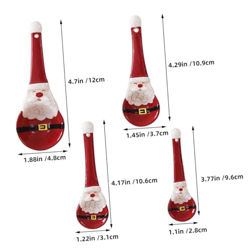 LIGIGWASH セラミック製サンタクロース計量スプーン点 小調味料用キッチンアクセサリー 砂糖固まらないグラム計量対応 クリスマスのベーキン