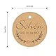 jijAcraft 100 Stück Geschenkanhänger SCHÖN DASS DU DA BIST Anhänger - Kraftpapier Etiketten 6CM - Rund Papieranhänger mit Jute Schnur für Hochzeit Geschenke Basteln (Braun)