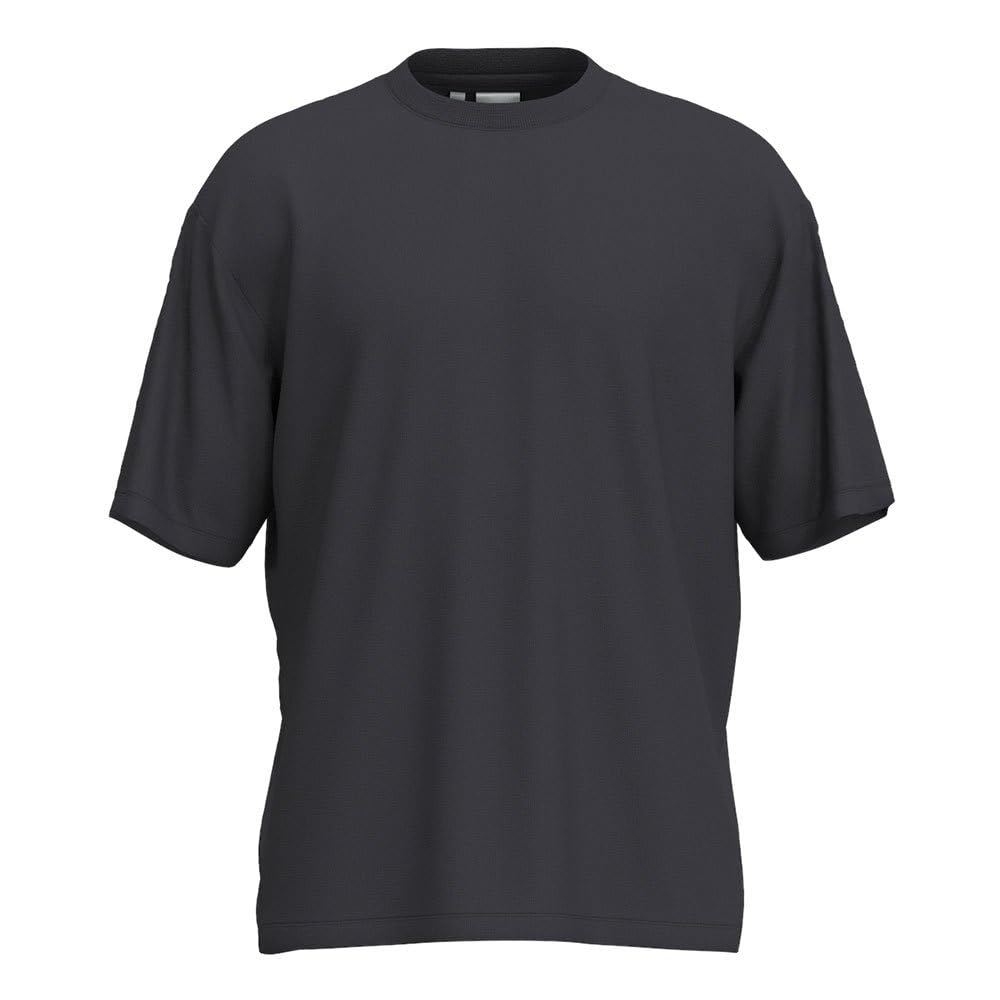 Seleted Homme Men's Asphalt Slhlooseoscar Ss O-Neck Tee Noos T-Shirt, Large