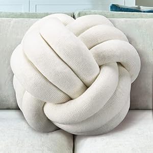 Picturesque Handmade Knot Ball Pillow – Creative and Healthy Home Decor for Sofa, Bed and Chair, Diameter About 10 inches