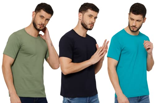 Image of T-Shirt for Men - 100% Cotton Casual T-Shirt | Half Sleeve, Round Neck 4 Way Stretch Fabric | Slim Fit T-Shirt