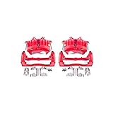 Power Stop Front S4798A Pair of High-Temp Red Powder Coated Calipers for Buick Rainier, Chevrolet, Chevrolet Trailblazer, GMC Envoy, Isuzu Ascender, Oldsmobile Bravada, Saab [Model Specific]