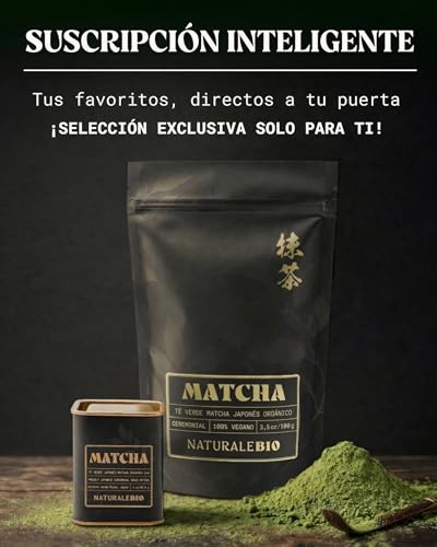 Miniatura 7 de Naturalebio Té Matcha Ceremonial, 100g. Ecológico, Sin Azúcares Añadidos, Ni Convervantes. Producido En Uji, Japón. Té Verde Matcha En Polvo. Para Beber Solo, En Latte O En Recetas.