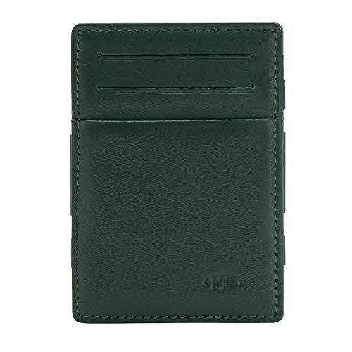 Portefeuille en cuir Nappa vert Larry : le cadeau idéal pour homme (620-799-17)