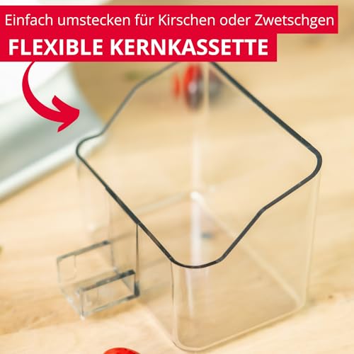Foto von Westmark Kirschen-Doppelentkerner Steinomat – 2 Kirschen gleichzeitig | Kombi-Entkerner, 32,5 cm, auch für Pflaumen, Kunststoff/Edelstahl/Aluminium, 40602260