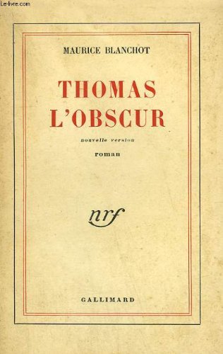 Thomas l'obscur (BLANCHE) [French] 2070207293 Book Cover