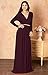 KOH KOH Plus Size Womens Long Sleeve Sleeves Kaftan V-Neck Flowy Formal Wedding Guest Fall Winter Evening Day Empire Waist Abaya Muslim Gown Gowns Maxi Dress Dresses, Maroon Wine Red XL 14-16