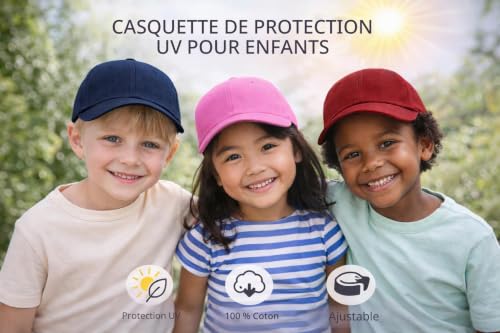 4sold Casquette Unisexe Broderie Coton Baseball Cap GarçOns Filles Snapback Hip Hop Flat Hat Bonnet (White) – vue 9