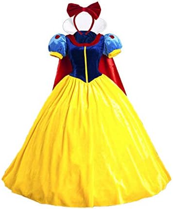 Baycon Halloween Classic Deluxe Princess Costume Adult Queen Fairytale Dress Role Cosplay for Adult X-Large