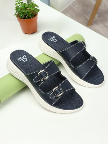 Image of Carlton London women's Comfortable & Lightweight Slip-On Sandals