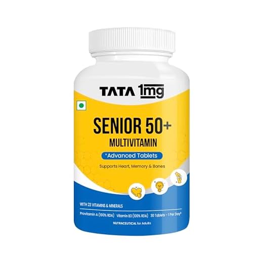 Tata 1mg Senior 50+ Multivitamin & Multimineral Veg Tablet with Zinc, Vitamin C, Calcium and Vitamin D, Supports Health Protection, Strength & Overall Health For Unisex (Pack Of 30 Tablets)