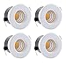 4 Stück Klein Mini LED Einbaustrahler 3W , 230V Deckenstrahler mit Transformator COB Downlights Deckenspots 300lm für Weinschrank/Schrank/Küche/Wohnzimmer (B-warmweiß)