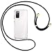 Produktbild mtb more energy® Handykette kompatibel mit Samsung Galaxy S20 FE (SM-G780, 6.5'') - schwarz/Gold - Smartphone Hülle zum Umhängen - Anti Shock Strong Full TPU Case