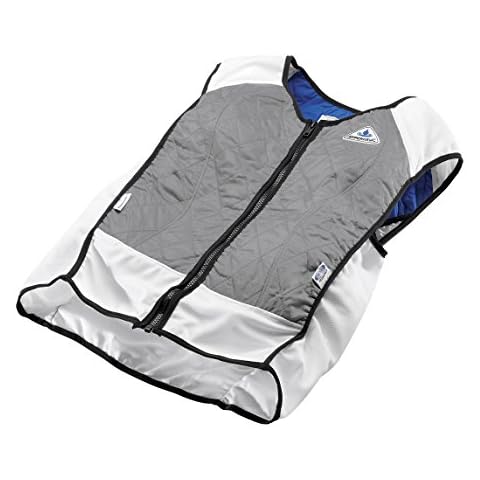 TechKewl Womens Hybrid Athletic-vests, Silver, Large US Cover