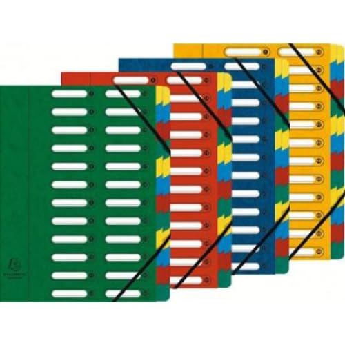 Lot de 4 Trieur extensible HARMONIKA, 24 compartiments, coloris assortis (4)