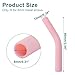 LifCratms 6Pcs Metal Straw Silicone Rubber Tips for 5/16 IN Wide (8mm Outer Diameter) Stainless Steel Metal Straws (Pink)