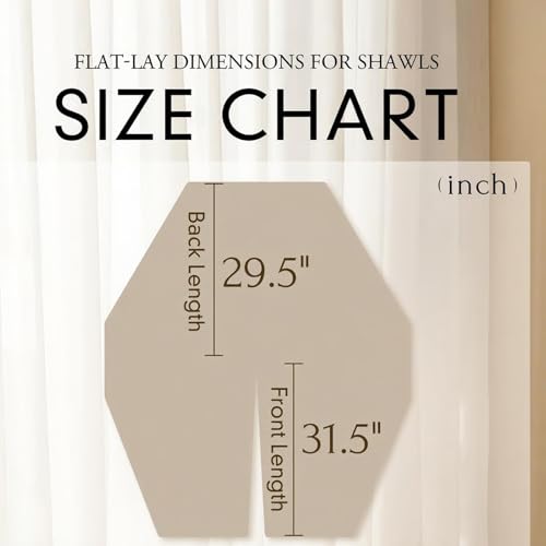 Indduilavi Elegant Solid Color Cape Shawl, Pashmina Shawl Wraps For Women, Wraps Soft Open Front Poncho Sweater4