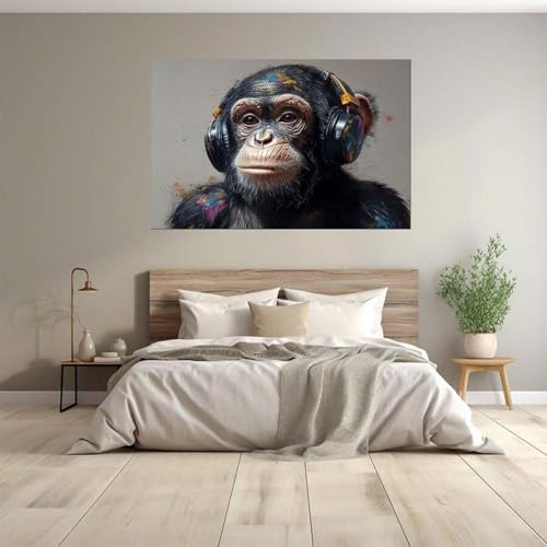 Impression toile singe graffiti pour sublimer mur vide