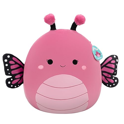 Squishmallows Marcelina Le Papillon monarque Rose Original de 40 cm