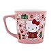 Silver Buffalo Sanrio Hello Kitty Holiday Celebration Ceramic Latte Mug | Large Coffee Cup For Tea, Cocoa, Beverages | Holds 17 Ounces
