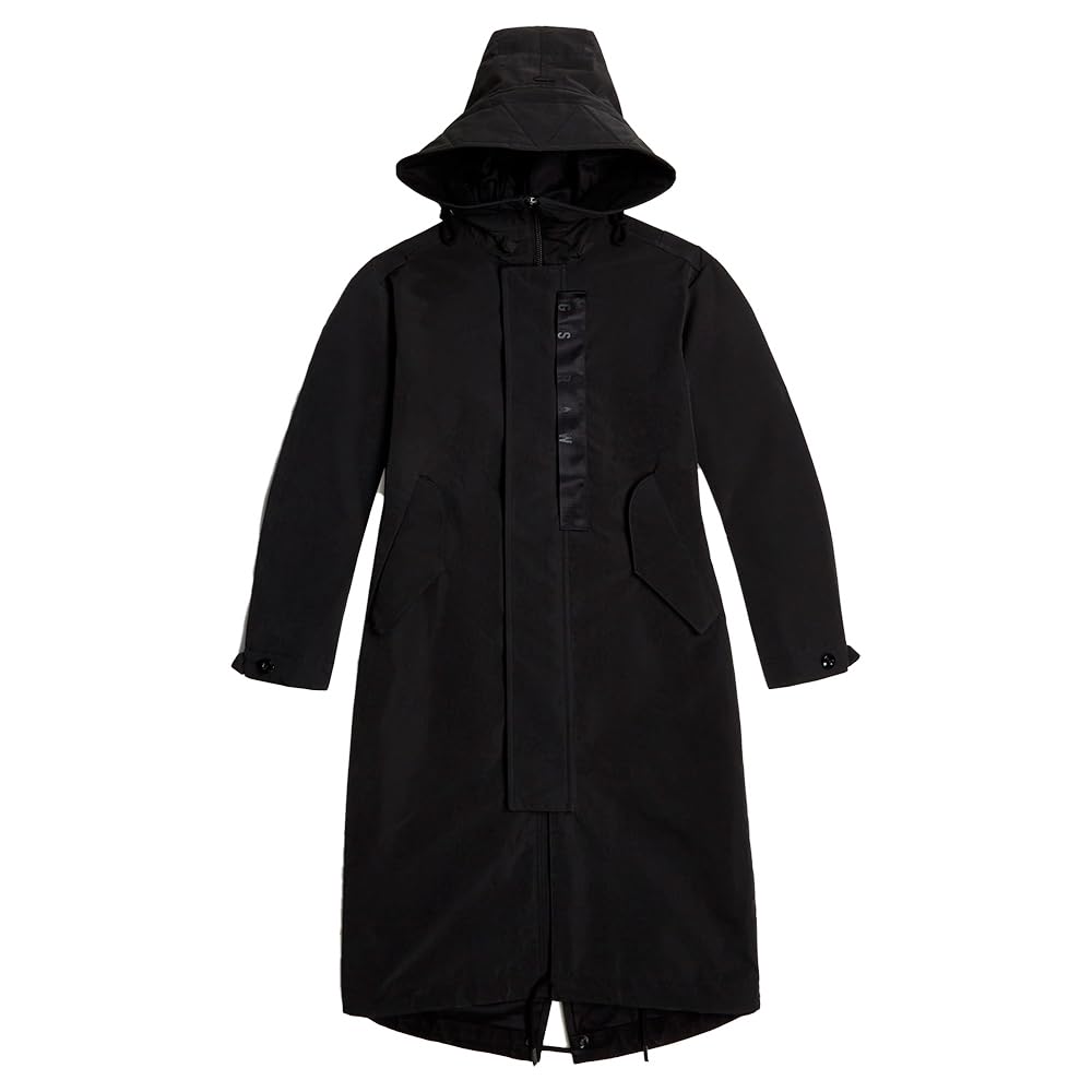G-Star Raw Women's Black (Dk Black D17632-C408-6484) Long Hooded Parka, L