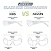 JORESTECH Kids Safety Glasses UV Protection Anti Scratch Clear Frameless Glasses, Meets ANSI Z87+ Standards, Eye Protection Activewear (LS-375-CL)