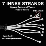 Paracord Crafting Kit, 32 Colors, 10 FT Each, 550lb Parachute Cord for Bracelets, Lanyards, Dog Collars, Idea for Gift (32Colors-A, Mixed) - Image 4