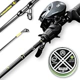 LMAB Baitcast Combo Light - La Moustique Baitcaster Rute und Tsurinoya Dark...
