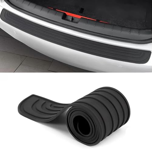 �Ԃ̃��A�o���p�[�v���e�N�^�[�̂��߂� Skoda Octavia Combi, ���A�o���p�[�O���X�e�b�v�K�[�h ����~�� ���h�~ PVC �\�t�g�S���f�ތ㕔�ی�p�[�c,A/Black-90×7cm [���s�A���i]