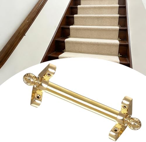 5 Pack Non-Slip Stair Carpet Rods for Runners, 40in Safe Hardware Set for Treads, Ideal for Villa, Hotel, Museum - Durable & Stylish Solution
