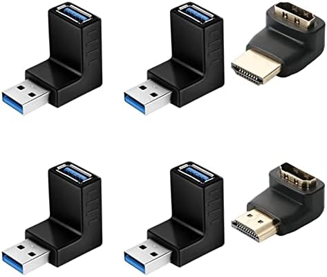 Adattatore BNC Angolo Retto 90° ECSiNG – Maschio A Femmina, Placcato Nichel, 2 Pezzi, Per CCTV E Antenna