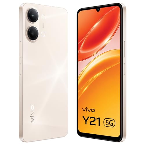 Image of vivo Y21 5G (Champagne Gold, 8GB RAM, 128GB Storage) with No Cost EMI /Additional Exchange Offers
