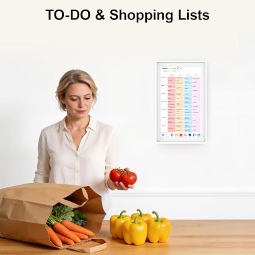 Linkdaze Digital Calendar 15.6" Digital Wall Planners for Family Schedules, Electronic Calendar with 1920*1080 Interactive Touchscreen, Digital Photo Frame Built-in 64GB Memory, Smart Calendar-White by Linkdaze - Used condition - Image 8