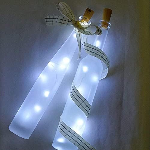 Bottle Lights with Cork,12 Pack 2m 20 LED Cork Lights for Bottles, Battery Operated Fairy Lights, Wine Bottle Lights for Party, Birthday, Wedding, Home Pub Table Centrepieces Decoration(Cool White)
