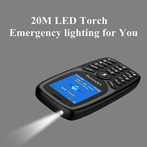 Ushining 3G Basic Cell Phone Dual SIM Card Big Icon Unlocked Feature Phone with LED Torch Easy to Use Mobile Phone (AT&T/T-Mobile/MetroPCS/Cricket)