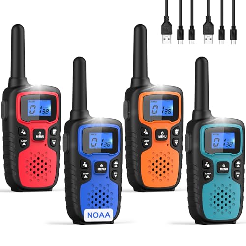 Wishouse Rechargeable Walkie Talkies 4-Pack
