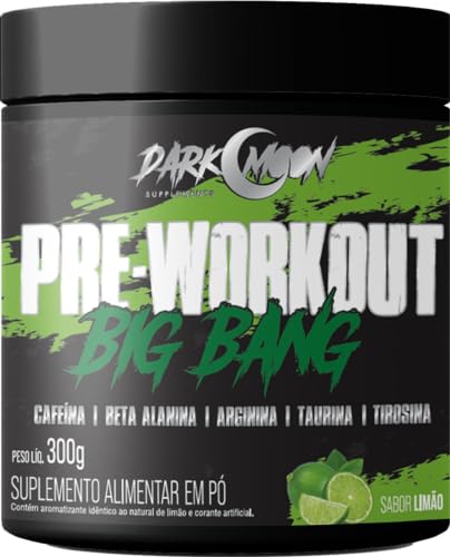 Pre Workout Big Bang 300g - Pré Treino Mais Energia para seu Treino - Sabor Limão - Darkmoon Supplem