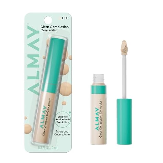 Almay Clear Complexion Concealer, Cruelty-Free Makeup for Acne-Prone Skin, Non-Comedogenic, Vegan, Hypoallergenic, 050, 0.3 fl oz