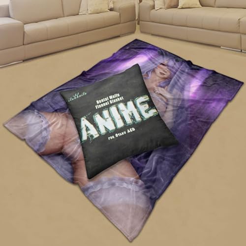 itakkaito Ecchi Waifu,Hot Girls,Sexy Anime Girls,Nude Anime,Uncensored Blanket for The Couch Bed | Fluffy Comfy Warm Throws | Otaku Gift, 40x50in