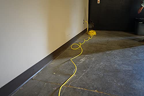 Southwire 25890002 2589Sw0002 Outdoor Cord-12/3 Sjtw Heavy Duty 3 Prong Extension Cord, Water Resistant Vinyl Jacket, For Commercial Use And Major Appliances, Foot, Yellow, 100 Feet, Ft #TOP1