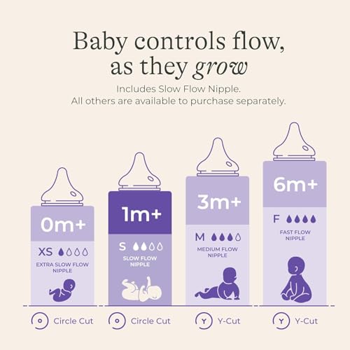 Image of Lansinoh Anti-Colic Glass Baby Bottles, White Collar, 5 Ounces, 4 Count