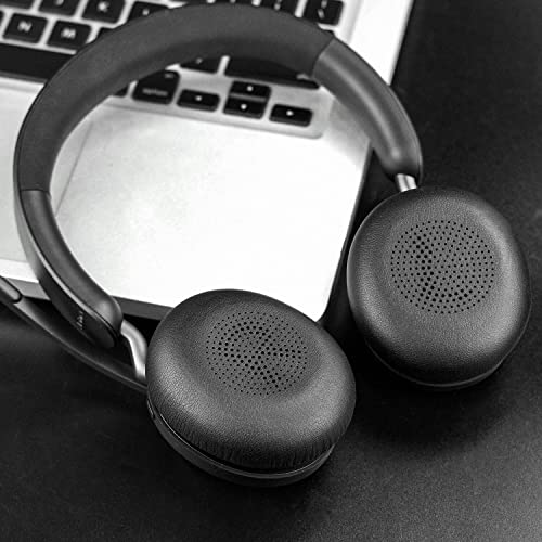 SOULWIT Earpads Replacement for Jabra Evolve2 65 (Evolve 2 65MS 65UC MS UC)/Evolve2 40 (40UC 40MS USB)/Elite 45h On-Ear Wireless Headset, Ear Pads Cushions with Softer Protein Leather - Black by SOULWIT - Image 8