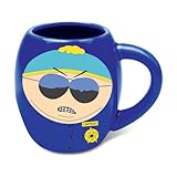 Vandor 39064 South Park Respect My Authority 18 oz Oval Ceramic Mug, Blue