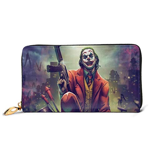 Preisvergleich Produktbild Joker Geldbörse RFID-blockierendes Echtleder-Portemonnaie mit Reißverschluss um Kartenhalter Organizer Clutch