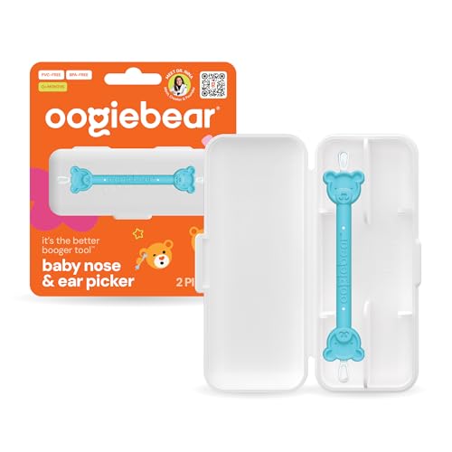 Image of oogiebear: Baby Nose Cleaner & Ear Wax Removal Tool - Safe Booger & Earwax Removal for Newborns, Infants, Toddlers - Dual-Ended - Essential Baby Stuff, Diaper Bag Must-Have, with CASE