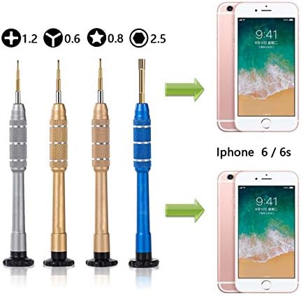 iPhone Screwdriver Set, qiaoyosh Screwdriver Repair Tool Kit for iPhone XR XS XS MAX X 8 Plus 7 6 6S 5 5S 5C 4 4S SE - Screwdriver Open Tool for Cell Phones and Mobile Devices