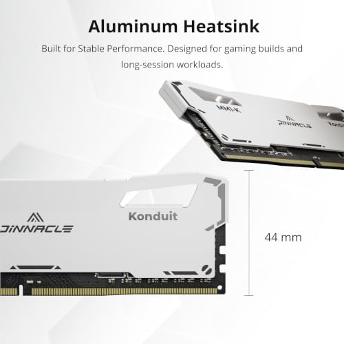 Timetec Pinnacle Konduit 16GB KIT(2x8GB) DDR4 3200MHz PC4-25600 CL16-18-18-38 XMP2.0 Overclocking 1.35V Compatible for AMD and Intel Desktop Gaming PC Memory Module RAM - White — view 5