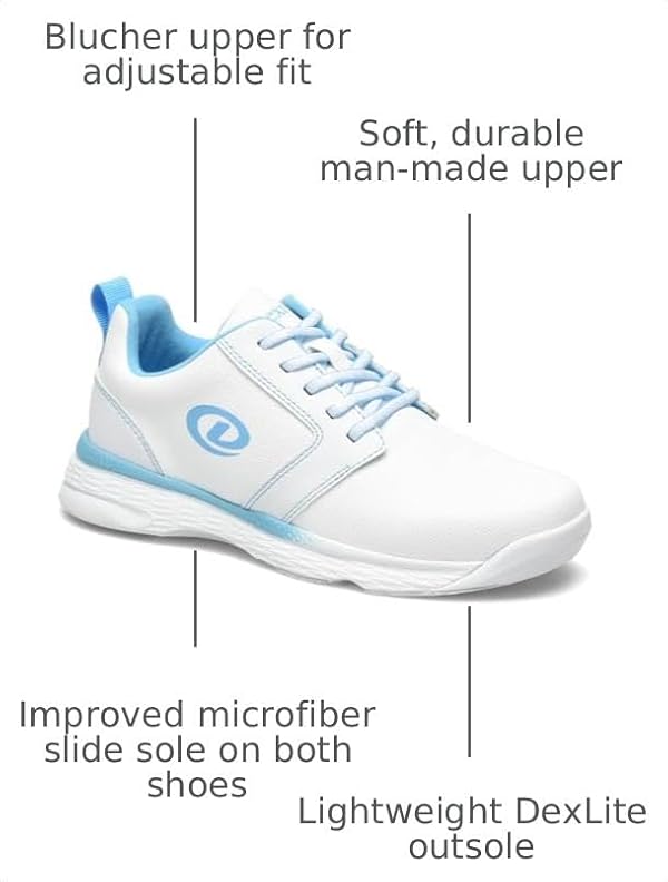 Dexter Women's Raquel LX Bowling Shoes White/Blue - Size 8.5 Wide Width by Dexter - Image 3